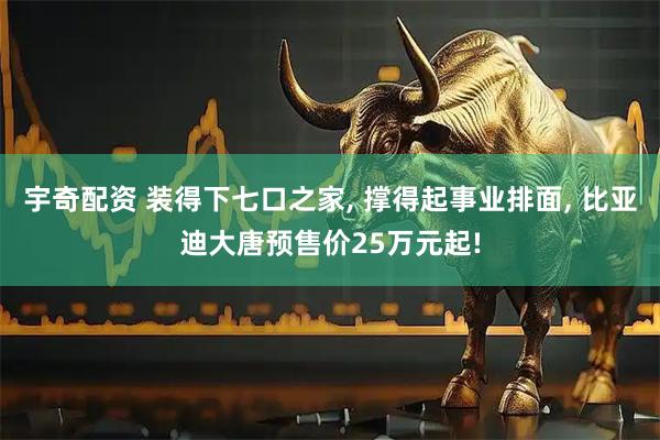 宇奇配资 装得下七口之家, 撑得起事业排面, 比亚迪大唐预售价25万元起!